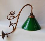 Cast Art Nouveau bracket with Coolie Shade