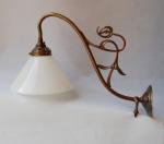 Cast Art Nouveau bracket with Coolie Shade 