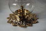 Flush Acorn cut- glass shade ceiling lamp