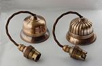 Fluted cast brass ceiling rose