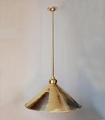 Brass Coolie Shade with Glass Tube