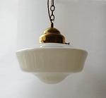 School opal globe pendant lamp