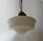 School opal globe pendant lamp