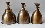 Spun cone brass shade ceiling lamp