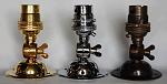 Spun cone brass shade ceiling lamp