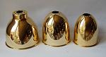 Spun cone brass shade ceiling lamp