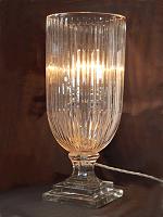 Ribbed glass vase lamp